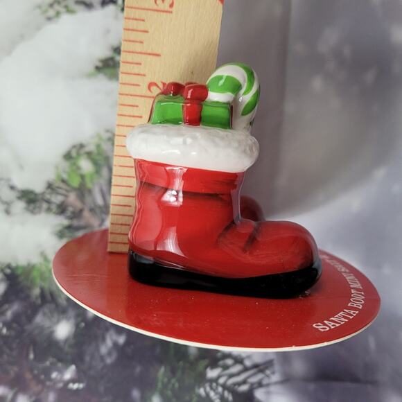 Hallmark Santa Boot Mini Salt & Pepper Shakers - Picture 5 of 7